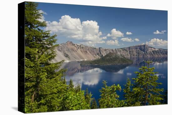 Crater Lake, Wizard Island, Crater Lake National Park, Oregon, USA-Michel Hersen-Premier Image Canvas