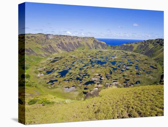 Crater of Ranu Kau, Rapa Nui, Chile, South America-Gavin Hellier-Premier Image Canvas