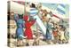 Crazy Cats Boarding Airplane-null-Stretched Canvas