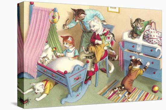 Crazy Cats in the Nursery-null-Stretched Canvas