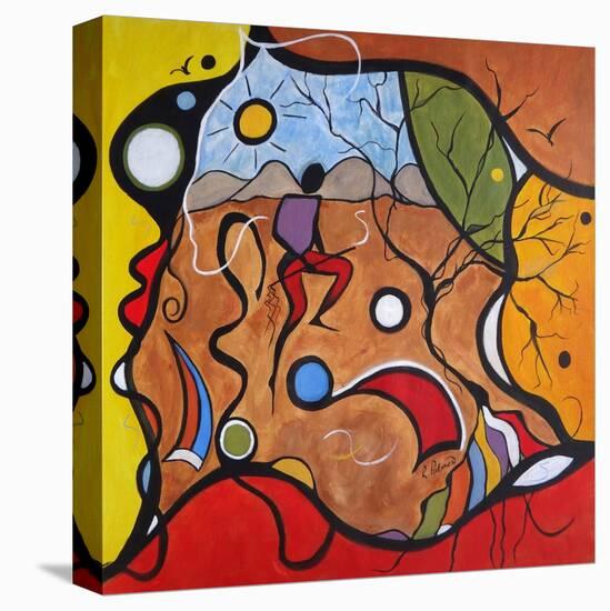 Crazy Rain Dance-Ruth Palmer-Stretched Canvas