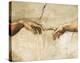 Creation of Adam (detail)-Michelangelo-Stretched Canvas