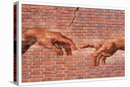 Creation of Adam Graffiti Art-null-Stretched Canvas