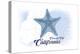Crescent City, California - Starfish - Blue - Coastal Icon-Lantern Press-Stretched Canvas