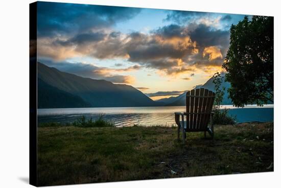 Crescent Lake Chair-Tim Oldford-Stretched Canvas