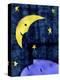 Crescent moon and sleeping man-Harry Briggs-Premier Image Canvas