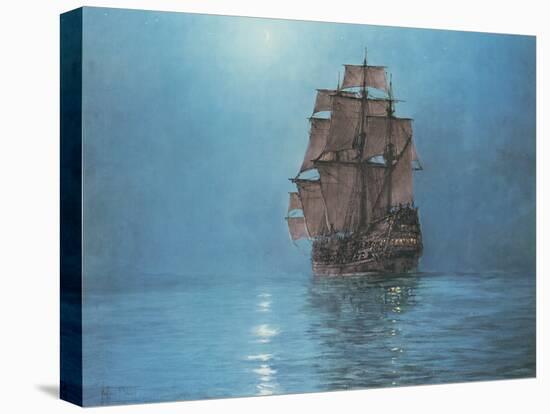 Crescent Moon-Montague Dawson-Stretched Canvas