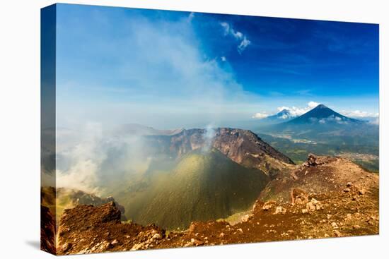 Cresting the peak of Pacaya Volcano in Guatemala City, Guatemala, Central America-Laura Grier-Premier Image Canvas