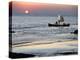 Crew of Fishing Boat Hurries Home to Sittwe as Sun Sets over the Bay of Bengal, Burma, Myanmar-Nigel Pavitt-Premier Image Canvas