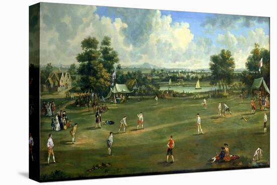 Cricket Match at Brading, Isle of Wight, 1760-English School-Premier Image Canvas