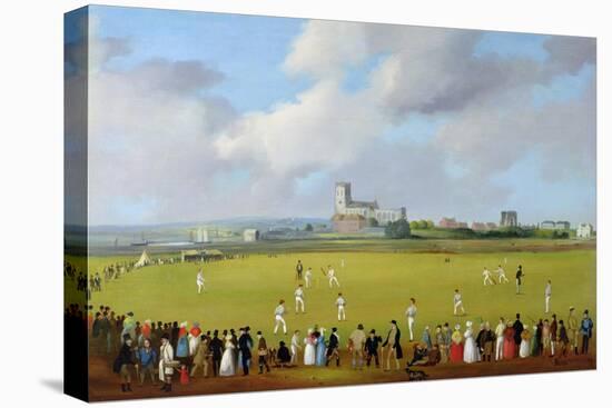 Cricket Match at Christchurch, Hampshire, c.1850-Thomas Musgrave Joy-Premier Image Canvas