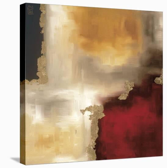 Crimson Accent I-Laurie Maitland-Stretched Canvas