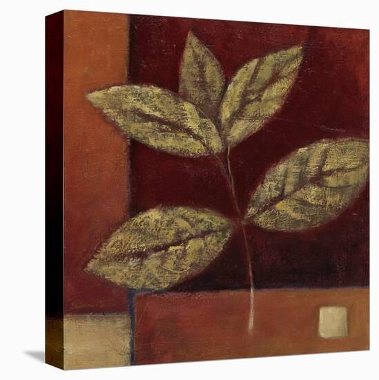 Crimson Leaf Study II-Ursula Salemink-Roos-Stretched Canvas