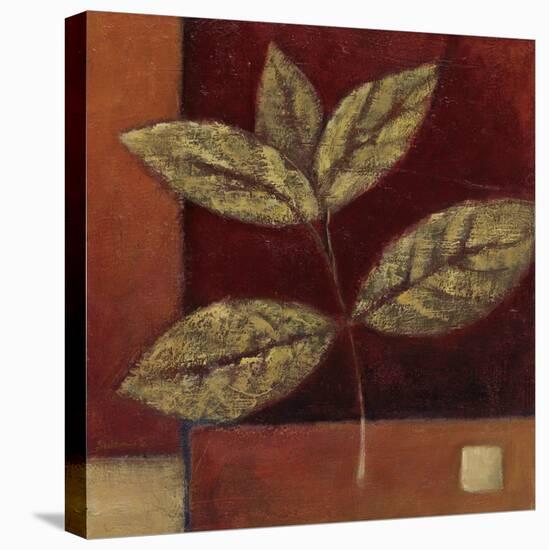 Crimson Leaf Study II-Ursula Salemink-Roos-Stretched Canvas