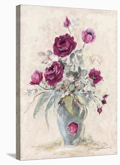 Crimson Roses l-Peggy Abrams-Stretched Canvas