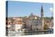 Croatia, Brac, Milna. Church of our Lady of the Annunciation 18th century dominates waterfront.-Trish Drury-Premier Image Canvas