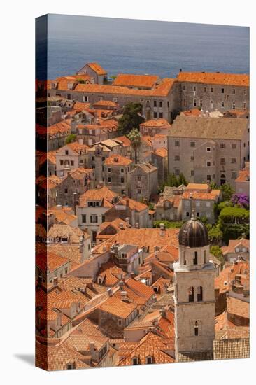 Croatia, Dubrovnik, a historic walled city and UNESCO World Heritage Site, red tile roofs-Merrill Images-Premier Image Canvas