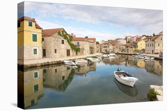 Croatia, Hvar Island, Vrboska. Known as Little Venice for its canals and bridges.-Trish Drury-Premier Image Canvas