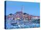 Croatia, Istria, Rovinj, Harbour and Cathedral of St. Euphemia-Alan Copson-Premier Image Canvas