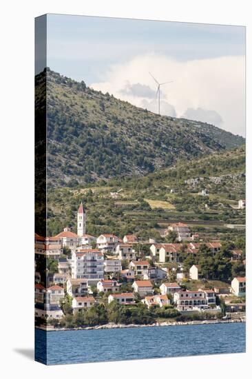 Croatia. Seget Vranjica on Dalmatian Coast near Trogir. Windmill turbine.-Trish Drury-Premier Image Canvas