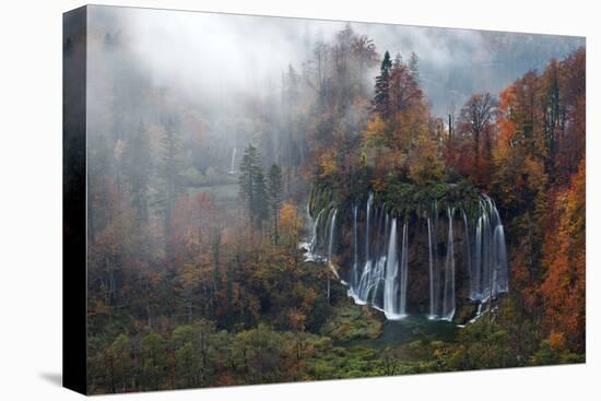 Croatia, the Incredible Autumn Colours and Waterfalls of Plitvice National Park.-Andrea Pozzi-Premier Image Canvas