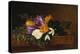 Crocii and Snowdrops on a Marble Ledge-Johan Laurentz Jensen-Premier Image Canvas