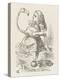 Croquet Alice with the Flamingo-John Tenniel-Premier Image Canvas