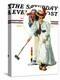 "Croquet" or "Wicket Thoughts" Saturday Evening Post Cover, September 5,1931-Norman Rockwell-Premier Image Canvas