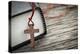 Cross and Bible-elenathewise-Premier Image Canvas