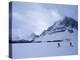 Cross Country Skiers by a Mountain-null-Premier Image Canvas