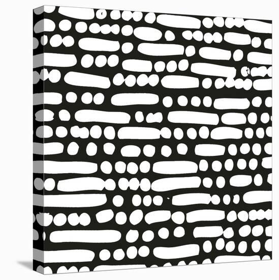 Cross Current Square Up III BW-Cheryl Warrick-Stretched Canvas