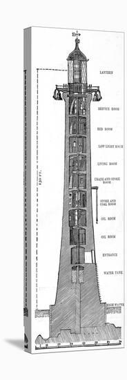 Cross-Section of the Eddystone Lighthouse, 1882-null-Premier Image Canvas