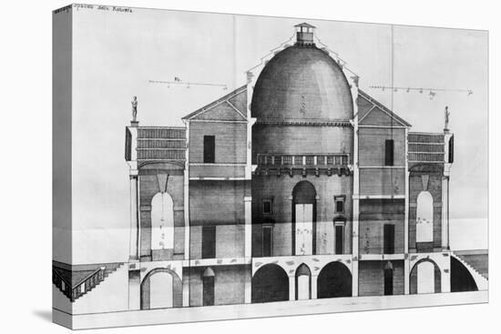 Cross-Section of the Villa Rotonda Near Vicenza, Designed by Andrea Palladio-null-Premier Image Canvas