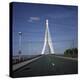 Crossing a Suspension Bridge-Robert Brook-Premier Image Canvas