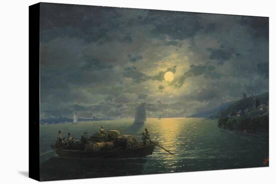 Crossing the Dnepr River at Moonlit Night, 1897-Ivan Konstantinovich Aivazovsky-Premier Image Canvas