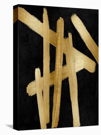 Crossroads Gold on Black I-Ellie Roberts-Stretched Canvas