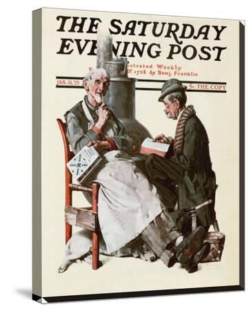  Crossword Puzzle Stretched Canvas Print Norman Rockwell Art