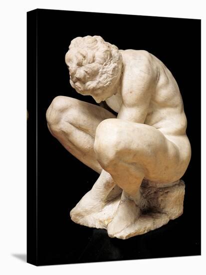 Crouching Boy-Michelangelo Buonarroti-Stretched Canvas