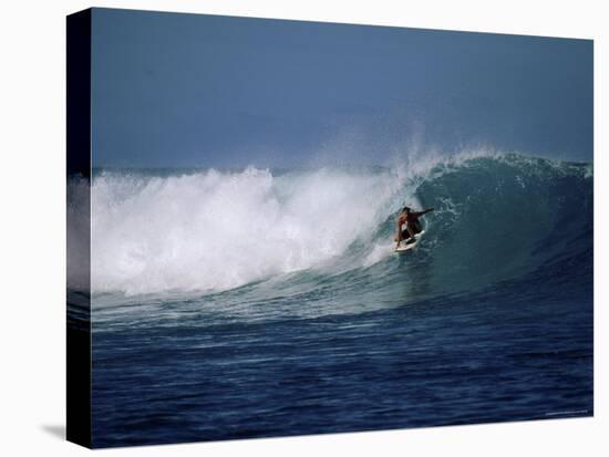 Crouching Surfer-null-Premier Image Canvas