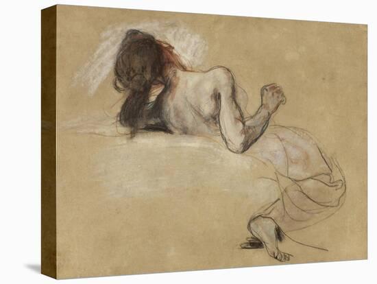 Crouching woman, 1827-Ferdinand Victor Eugene Delacroix-Premier Image Canvas