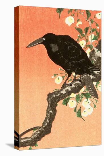 Crow Against Orange Sky-Koson Ohara-Premier Image Canvas