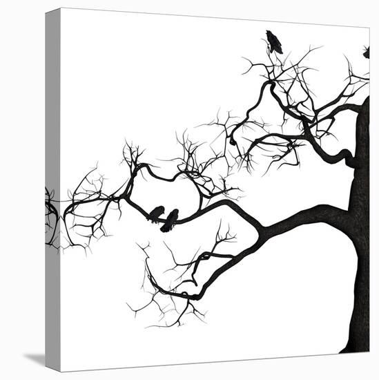 Crow Tree-artshock-Stretched Canvas