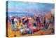 Crowd at the Beach-William Glackens-Stretched Canvas