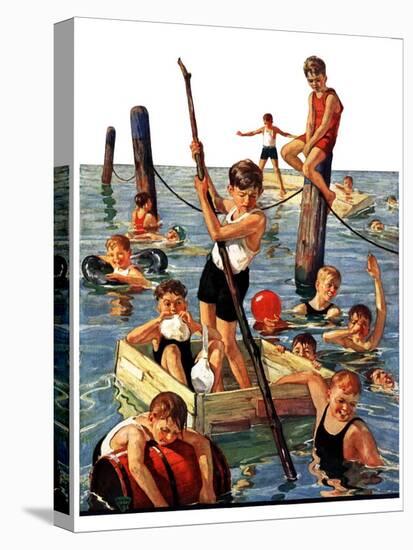 "Crowd of Boys Swimming,"July 28, 1928-Eugene Iverd-Premier Image Canvas