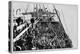 Crowd of Immigrants Standing on Deck-null-Stretched Canvas