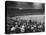 Crowd of People Holding Up Signs and Watching Dodger Cubs Game from Stands at Wrigley Field-John Dominis-Premier Image Canvas