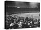 Crowd of People Holding Up Signs and Watching Dodger Cubs Game from Stands at Wrigley Field-John Dominis-Premier Image Canvas