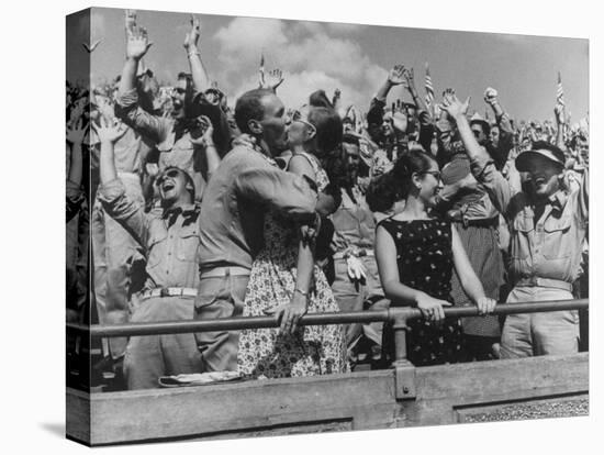 Crowd Yelling and Whooping It Up in the Stands at the Texas A&M Vs Villanova Football Game-Joe Scherschel-Premier Image Canvas