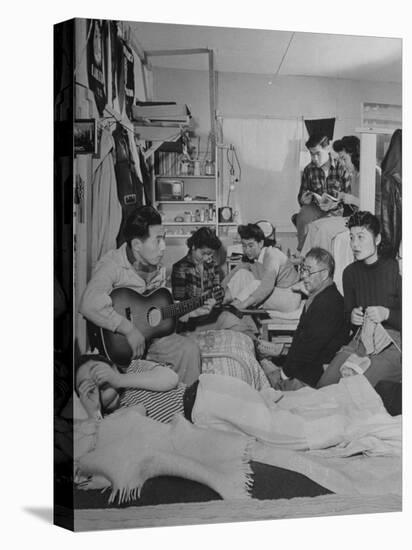 Crowded Living Quarters of Japanese American Family Interned in a Relocation Camp-Hansel Mieth-Premier Image Canvas