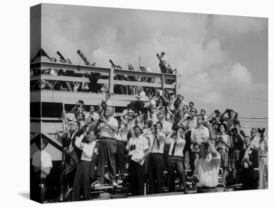 Crowds at Cape Canaveral, Florida at Time of Commander Alan Shepard's Space Flight-Ralph Morse-Premier Image Canvas